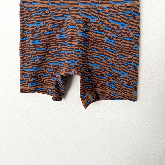 [Aerie] Offline Brown Goals Crochet Inset Geometric Bike Shorts NWT Sz Medium M - Picture 7 of 12